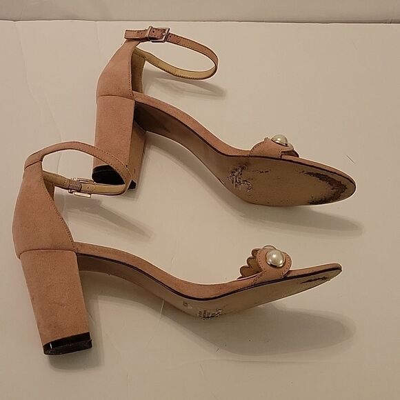 JESSICA SIMPSON FAUX EARL'S STRAP ADJUSTABLE BUCKLE ALMOND TOE BLOCK HEEL SANDAL - Picture 9 of 16